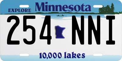 MN license plate 254NNI