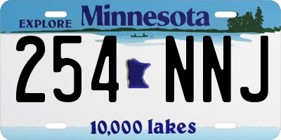 MN license plate 254NNJ