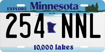 MN license plate 254NNL