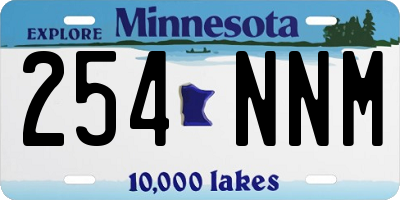 MN license plate 254NNM