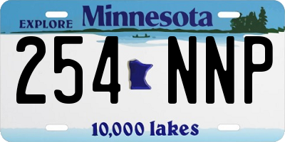 MN license plate 254NNP