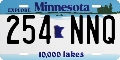 MN license plate 254NNQ