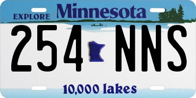 MN license plate 254NNS