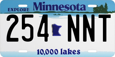 MN license plate 254NNT
