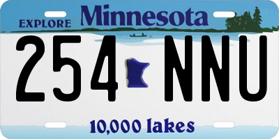 MN license plate 254NNU