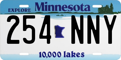 MN license plate 254NNY