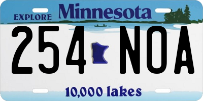 MN license plate 254NOA