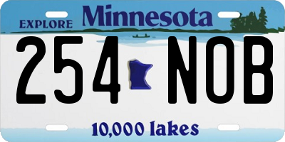 MN license plate 254NOB