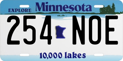 MN license plate 254NOE