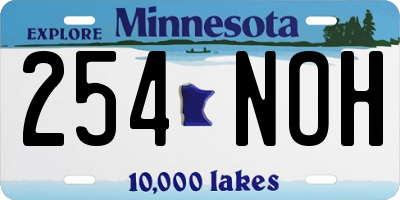 MN license plate 254NOH
