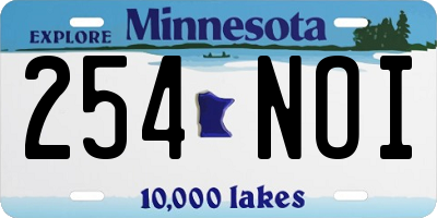 MN license plate 254NOI