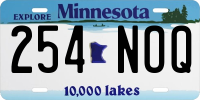 MN license plate 254NOQ