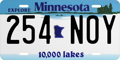 MN license plate 254NOY