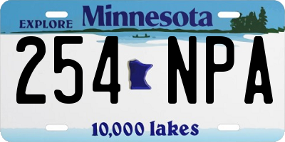 MN license plate 254NPA
