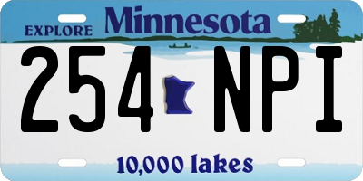 MN license plate 254NPI