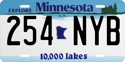 MN license plate 254NYB