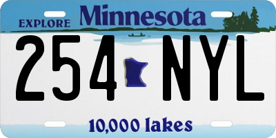 MN license plate 254NYL