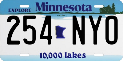 MN license plate 254NYO