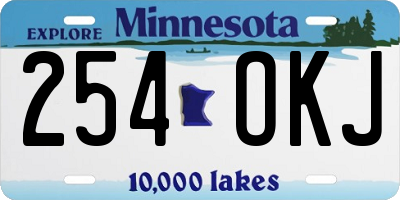 MN license plate 254OKJ