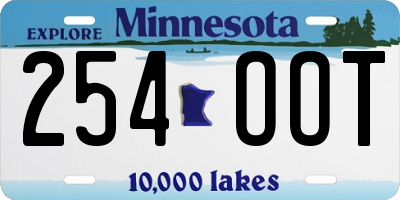 MN license plate 254OOT
