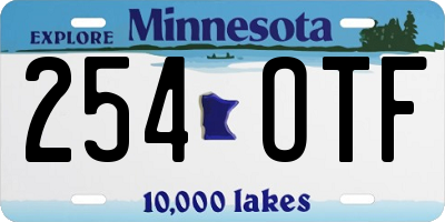MN license plate 254OTF