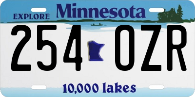 MN license plate 254OZR
