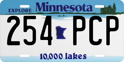 MN license plate 254PCP