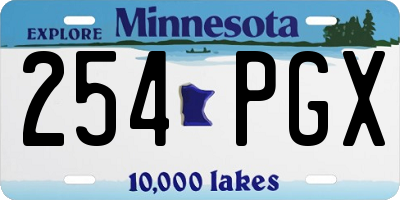 MN license plate 254PGX