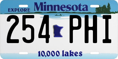 MN license plate 254PHI