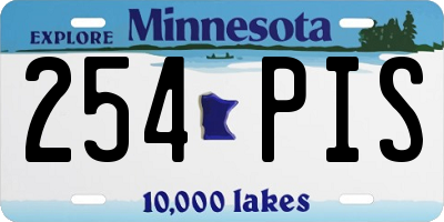 MN license plate 254PIS