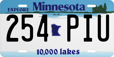 MN license plate 254PIU