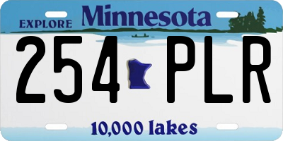 MN license plate 254PLR