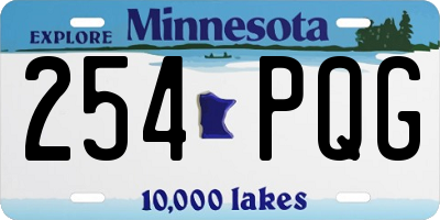 MN license plate 254PQG