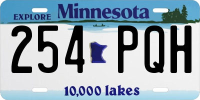 MN license plate 254PQH