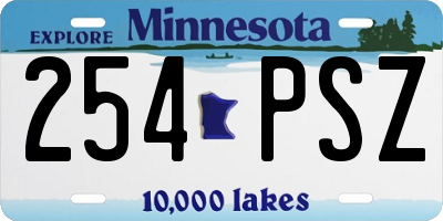 MN license plate 254PSZ