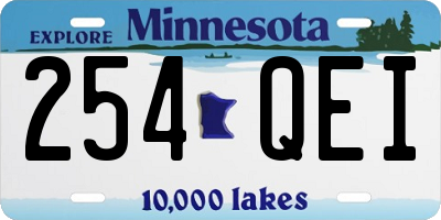 MN license plate 254QEI