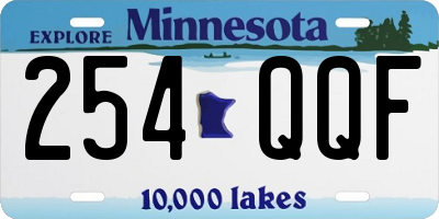 MN license plate 254QQF