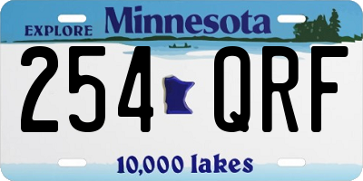 MN license plate 254QRF