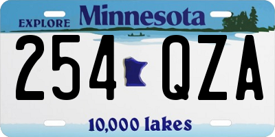 MN license plate 254QZA