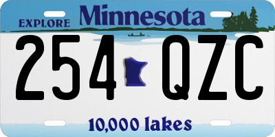 MN license plate 254QZC