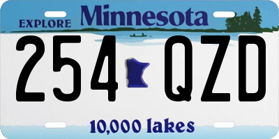 MN license plate 254QZD