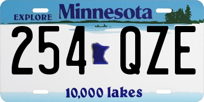 MN license plate 254QZE
