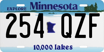 MN license plate 254QZF