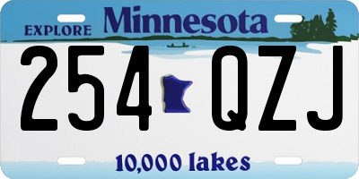 MN license plate 254QZJ