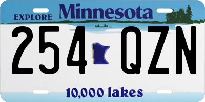 MN license plate 254QZN