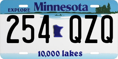 MN license plate 254QZQ