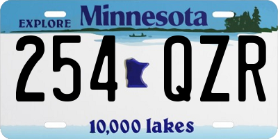MN license plate 254QZR