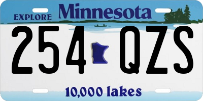 MN license plate 254QZS