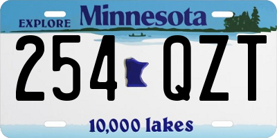 MN license plate 254QZT