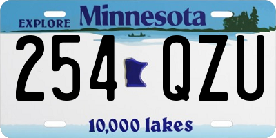 MN license plate 254QZU